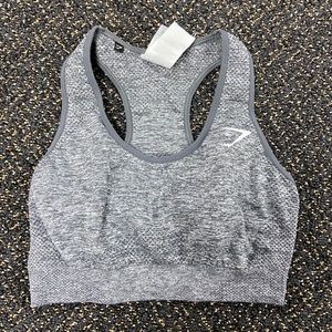 Gray sports bra